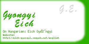 gyongyi eich business card